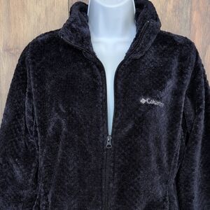 Columbia Women's Plush Textured Navy Teddy Jacket M                    M402